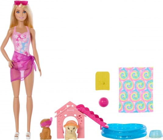 Barbie - Puppy Pool Party Aloha Blonde (JBF35)