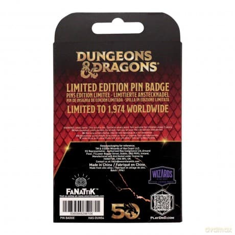 Dungeons & Dragons 24k Gold Plated Alignment Spinner Pin Badge