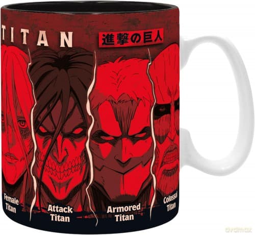 ATTACK ON TITAN - Kubek  460 ml - All Titans - subli - box