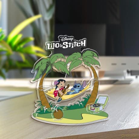 DISNEY - Akrylowa Diorama - Lilo & Stitch Hammock