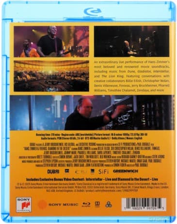 Hans Zimmer: Hans Zimmer Live - Diamond in the Desert [Blu-Ray]