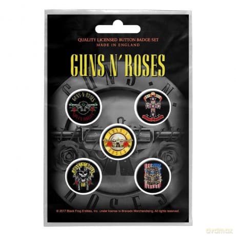 Guns N' Roses Button Badge Pack: Bullet Logo