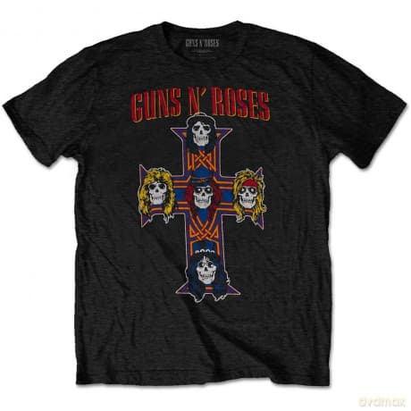 Guns N' Roses Men's Tee: Vintage Cross (Large)