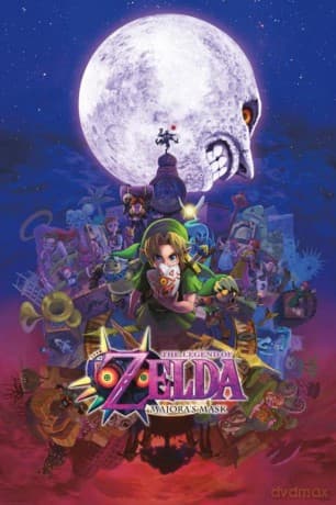The Legend Of Zelda Majora'S Mask Maxi Poster, Wood, Multi-Colour