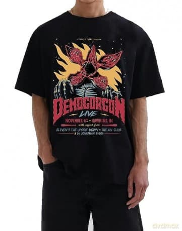 T-Shirt Stranger Things Demogorgon Live L