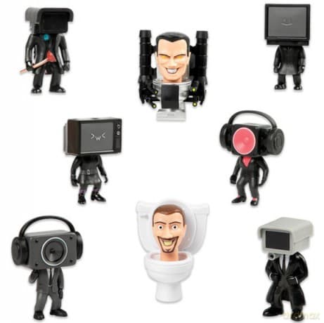 Skibidi Toilet - Display 9 sztuk Tajemnicze figurki