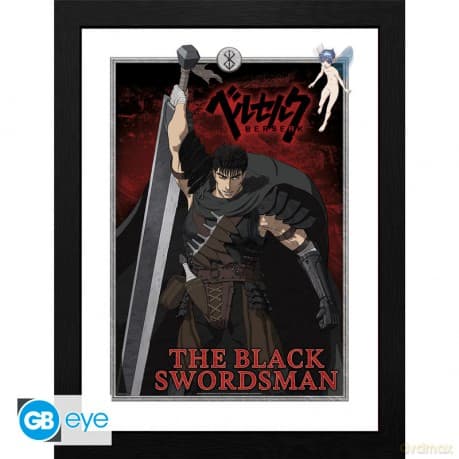 BERSERK - Plakat w ramie The Black Swordsman (30x40)