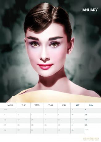 Audrey Hepburn: Audrey Hepburn 2026 Unofficial Calendar Calendar [KALENDARZ]