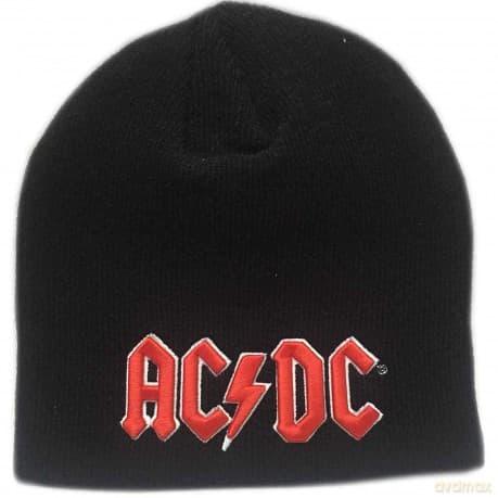 AC/DC: Men's Beanie Hat: Red 3D Logo