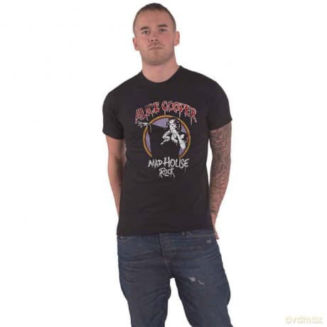 T-Shirt: Alice Cooper Men'S Tee: Mad House Rock (Large)