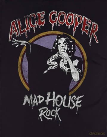 T-Shirt: Alice Cooper Men'S Tee: Mad House Rock (Large)