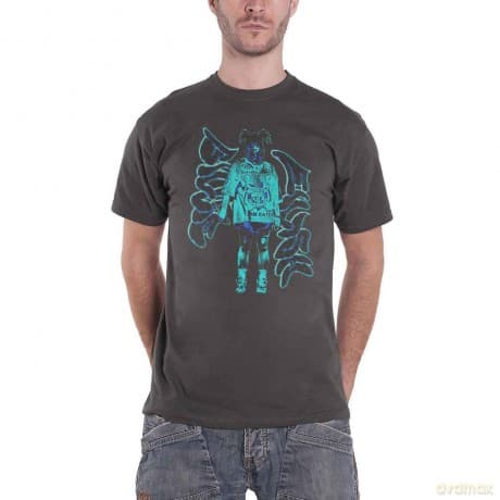 Billie Eilish: Unisex T-Shirt: Neon Graffiti Logo (Charcoal Grey) (Medium)