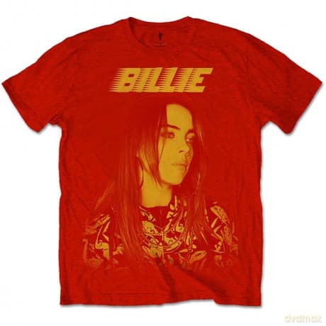 Billie Eilish: Unisex T-Shirt: Racer Logo Jumbo (Red) (Large)