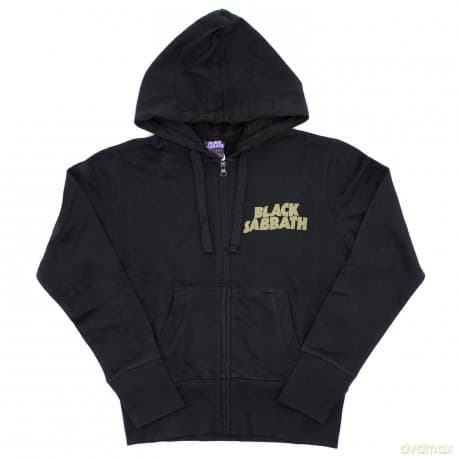 Black Sabbath: Ladies Zipped Hoodie: Tour 1978 (Black) (Back Print) (X-Small)