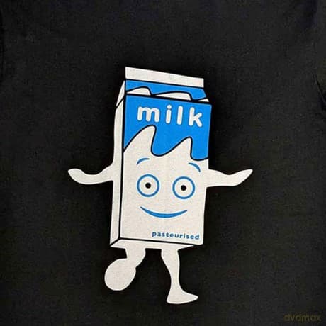 Blur: Unisex T-Shirt: Milky (Black) (Sleeve Print) (Medium)