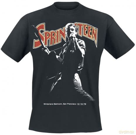 Bruce Springsteen: Unisex T-Shirt: Winterland Ballroom Singing (Black) (Large)