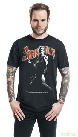 Bruce Springsteen: Unisex T-Shirt: Winterland Ballroom Singing (Black) (Large)