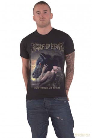 Cradle Of Filth: Unisex T-Shirt: Dark Horses (Black) (Back Print) (Medium)