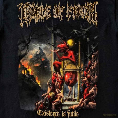 Cradle Of Filth: Unisex T-Shirt: Existence is Futile (Black) (Back Print) (Medium)