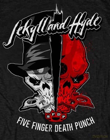 T-Shirt: Five Finger Death Punch Men'S Tee: Jekyll & Hyde (Medium)