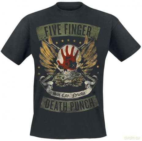 T-Shirt: Five Finger Death Punch Men'S Tee: Locked & Loaded (Small)