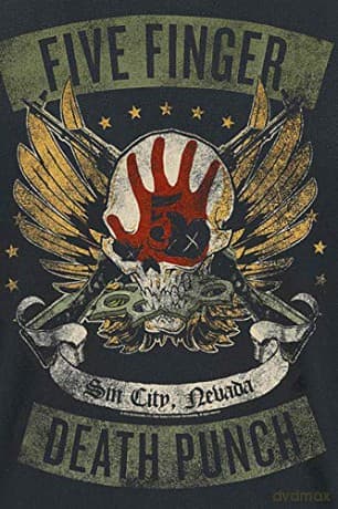 T-Shirt: Five Finger Death Punch Men'S Tee: Locked & Loaded (Small)