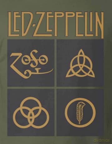 T-Shirt: Gold Symbols & Black Squares