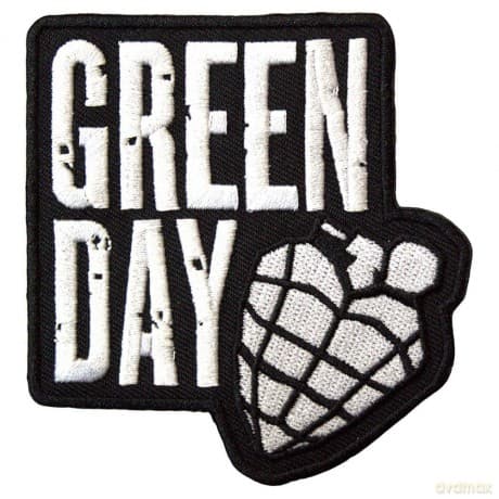 Green Day: Standard Patch: Stacked Logo & Grenade