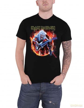 T-Shirt: Iron Maiden Men'S Tee: Fear Live Flames (Xx-Large)