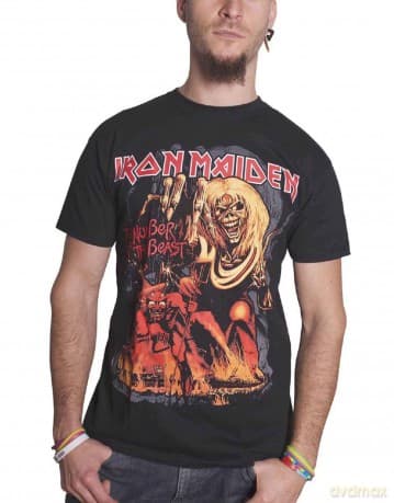 T-Shirt: Iron Maiden Men'S Tee: Number Of The Beast Graphic (X-Large)