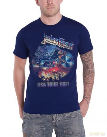 T-Shirt: Judas Priest Men'S Tee: Painkiller Us Tour 91 (Small)