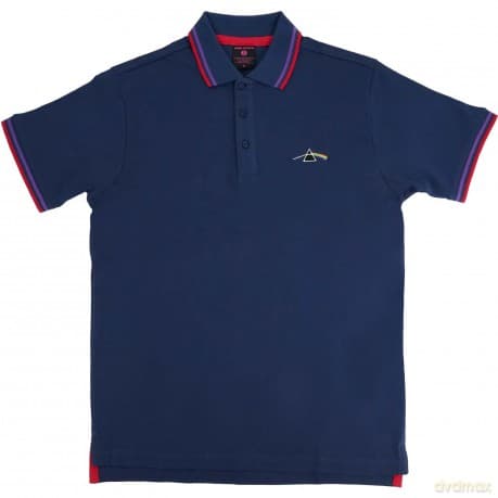 T: Pink Floyd Unisex Polo Shirt: Dark Side of the Moon Prism (Navy Blue) (Medium)