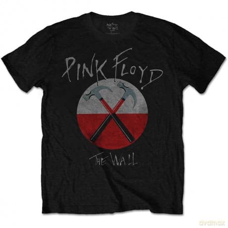 T: Pink Floyd Unisex T-Shirt: The Wall Hammers Logo (Black) (Large)