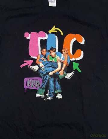 Tlc: TLC Unisex T-Shirt: Kicking Group (Black) (Medium)