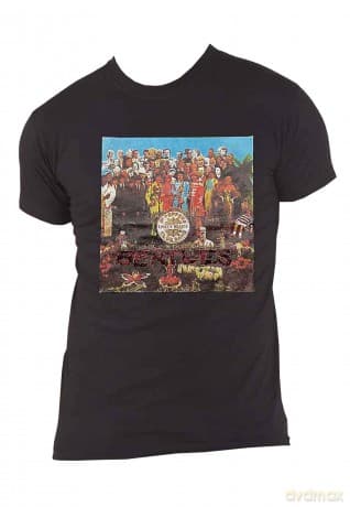 The Beatles: Unisex T-Shirt: Sgt Pepper Crystals (Black) (Embellished) (X-Large)
