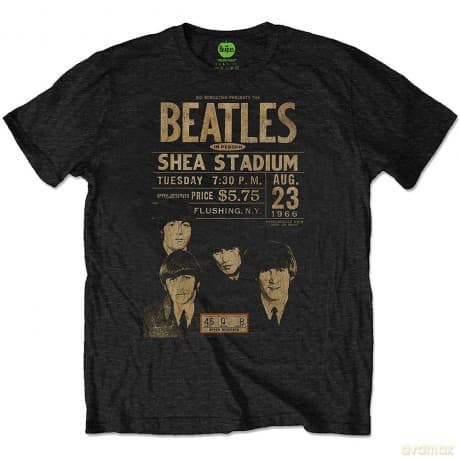The Beatles: Unisex T-Shirt: Shea '66 (Black) (Large)