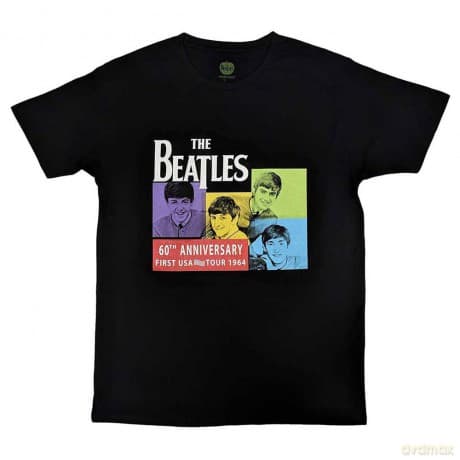The Beatles: Unisex T-Shirt: US 1964 (Black) (Medium)