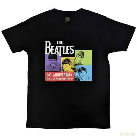 The Beatles: Unisex T-Shirt: US 1964 (Black) (Medium)