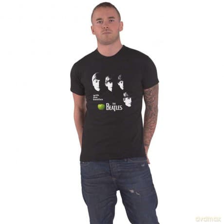 The Beatles: Unisex T-Shirt: With Apple (Black) (Medium)