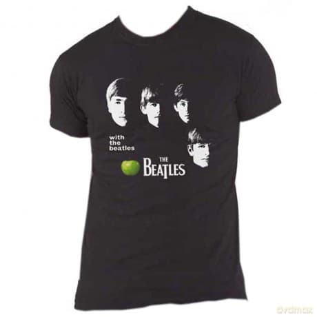 The Beatles: Unisex T-Shirt: With Apple (Black) (Medium)