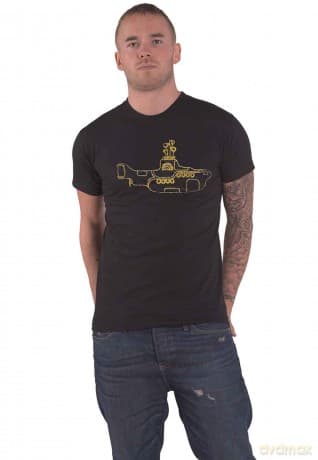 The Beatles: Unisex T-Shirt: Yellow Submarine (Black) (Embellished) (Small)