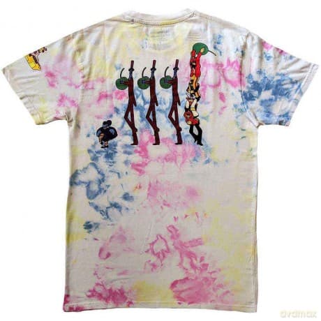 The Beatles: Unisex T-Shirt: Yellow Submarine Heads & Apple Bonkers (White) (Back Print & Wash Collection) (X-Large)