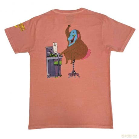 The Beatles: Unisex T-Shirt: Yellow Submarine Magic Piano (Pink) (Back Print) (Large)