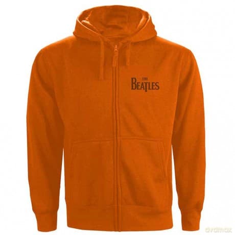 The Beatles: Unisex Zipped Hoodie: Drop T Logo (Back Print) (X-Large)