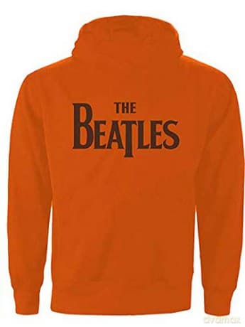 The Beatles: Unisex Zipped Hoodie: Drop T Logo (Back Print) (X-Large)