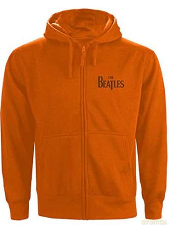 The Beatles: Unisex Zipped Hoodie: Drop T Logo (Back Print) (XX-Large)