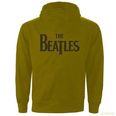 The Beatles: Unisex Zipped Hoodie: Drop T Logo (Grey) (Back Print) (XXX-Large)