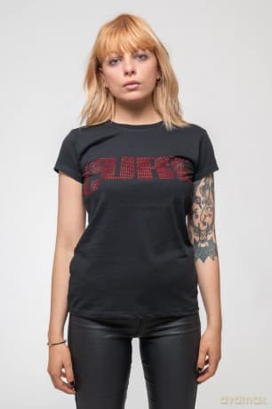 The Cure: Ladies T-Shirt: Logo (Black) (Embellished) (Small)