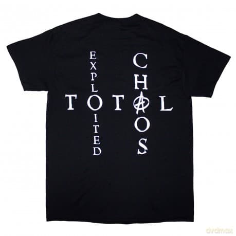 The Exploited: Unisex T-Shirt: Mohican Skull (Black) (Back Print) (X-Large)