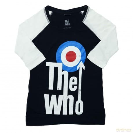 Who - The: The Who Ladies Raglan T-Shirt: Elevated Target (Black & White) (XX-Large)